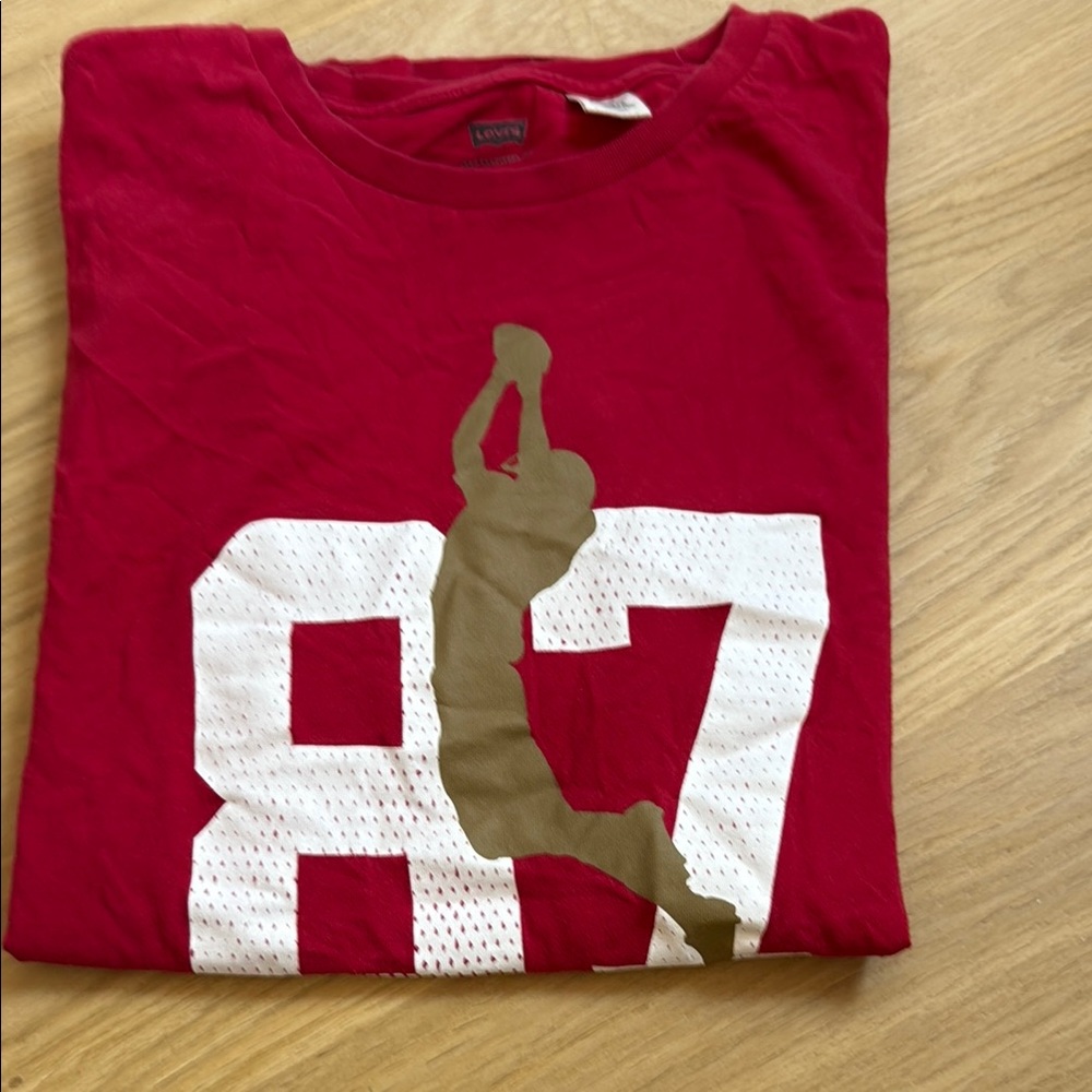 49ers Red Graphic T-Shirt with Sports Design